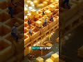 Waffle Bridge Construction #shorts #ai #tinyworkers #food