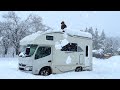 【豪雪車中泊】想定外の大雪を楽しむ新潟旅｜カニと行灯と白銀の世界｜キャンピングカー車中泊