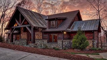 Beautiful Rustic Log House With Live Edge Siding