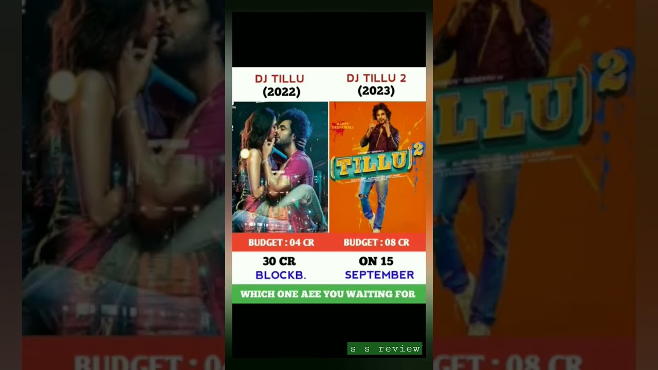 Dj. Tillu. Vs Dj Tillu 2 Movie Comparison ✨💖🥀
