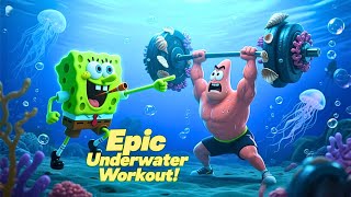 “Green SpongeBob Trains Patrick! 🏋️ The Funniest Underwater Workout Ever”