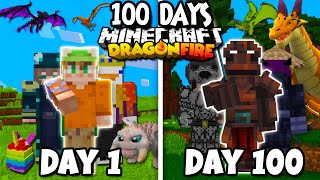 I Survived 100 Days in DRAGON FIRE Minecraft With MY FRIENDS!