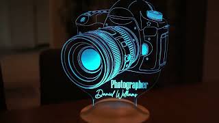Fotokamera Led Ldane Als Geschenk Fr Fotografen 3d Nachtlicht Fr Fotografieliebhaber