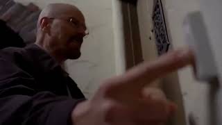 Walter White Screaming furiously at Jesse pinkman whilst aggressively ringing his doorbell