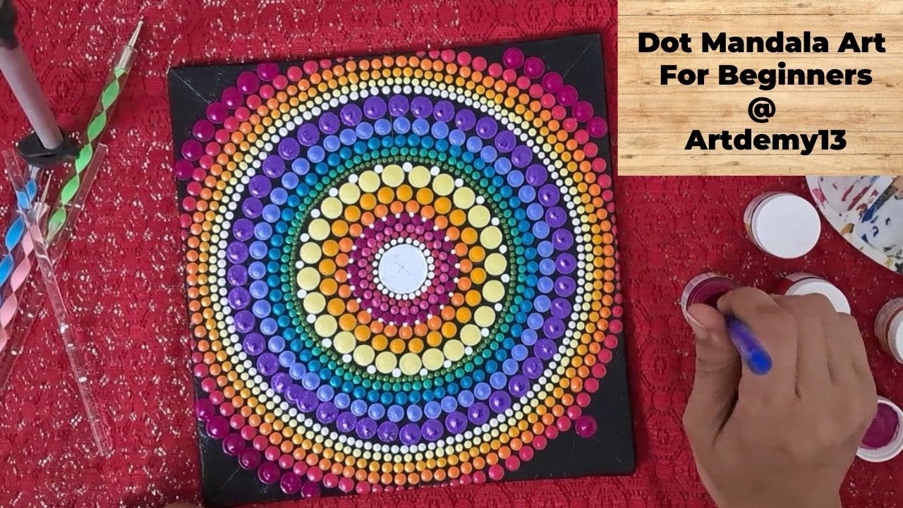 Dot Mandala Art Step by step tutorial of dot mandala How to me dot
