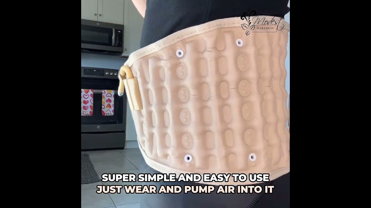 Inflatable Lumbar Support Belt With Air Pump – Adjustable Back Pain