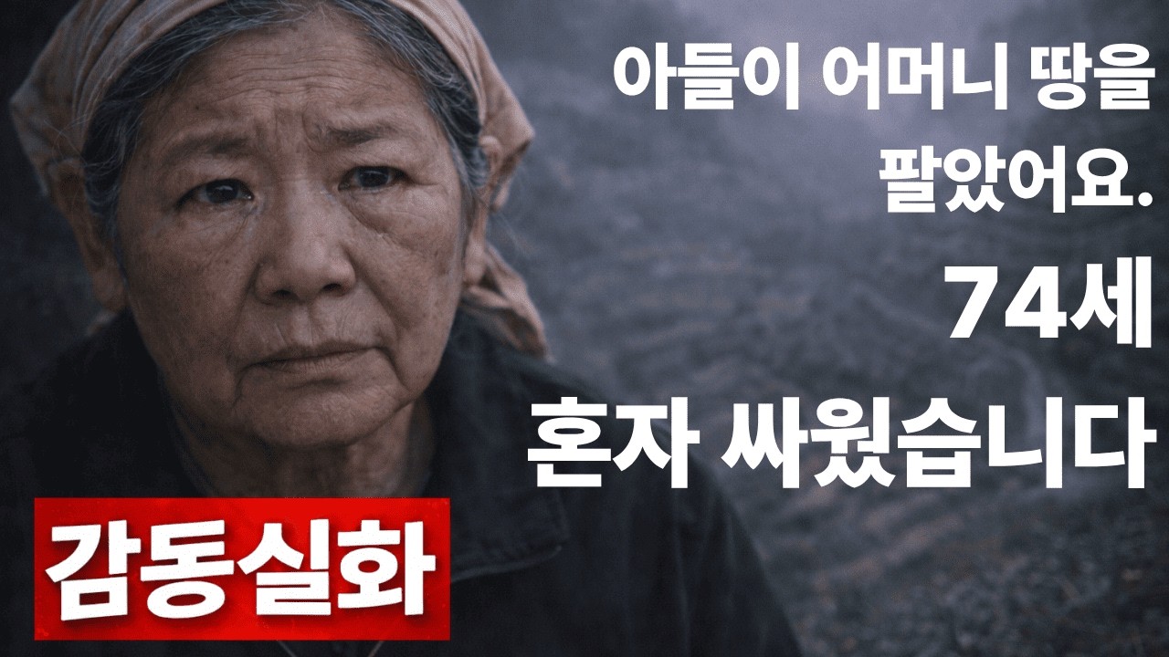 아들이 판 어머니의 땅, 74세 할머니 혼자 되찾았습니다 [감동실화]