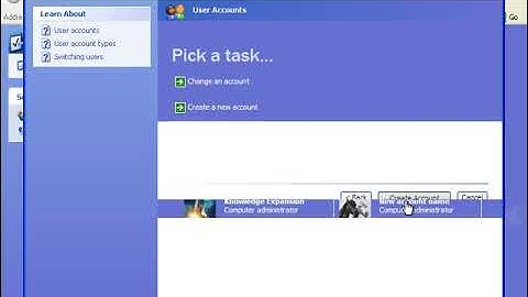 How to create and delete user accounts on Windows XP