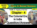 Class 8 Social Science Chapter 4 | Question Answer | The Colonial Era in India | Sst Ncert Solution