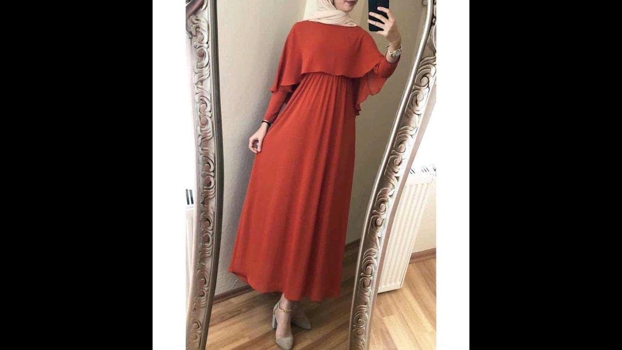 فستان بحرمله انيق للمحجبات#لبس العيد#خليك فى البيت