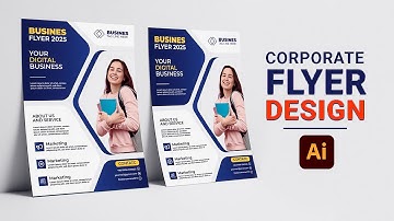 Corporate Business Flyer Design in adobe illustrator | Graphic Design bangla tutorial