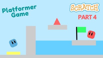 How to make a platformer game in scratch  ( Part 4) | Wall jumping & Bounce pads | Scratch Games