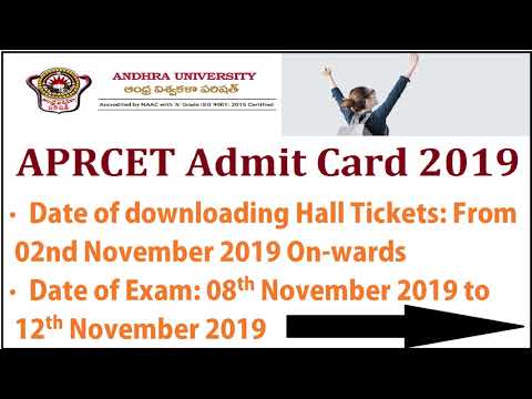 APRCET Admit Card 2019 Andhra Pradesh Research Common Entrance Test Date