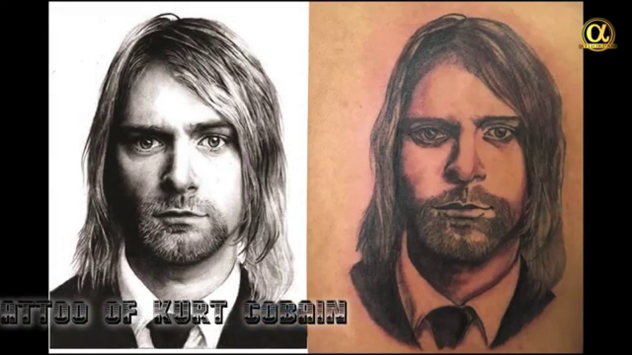 Portrait Tattoo Of Kurt Cobain Youtube