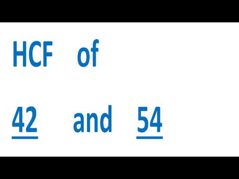 HCF of 42 and 54