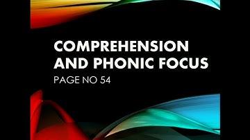 Unit 8 Comprehension focus