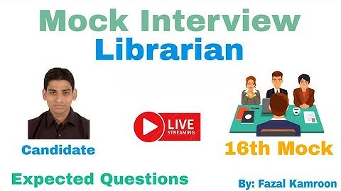 16th Mock Interview 2023 | School Librarian | Important for all Librarian Interview