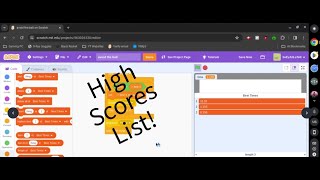 How to make a High Scores List on Scratch