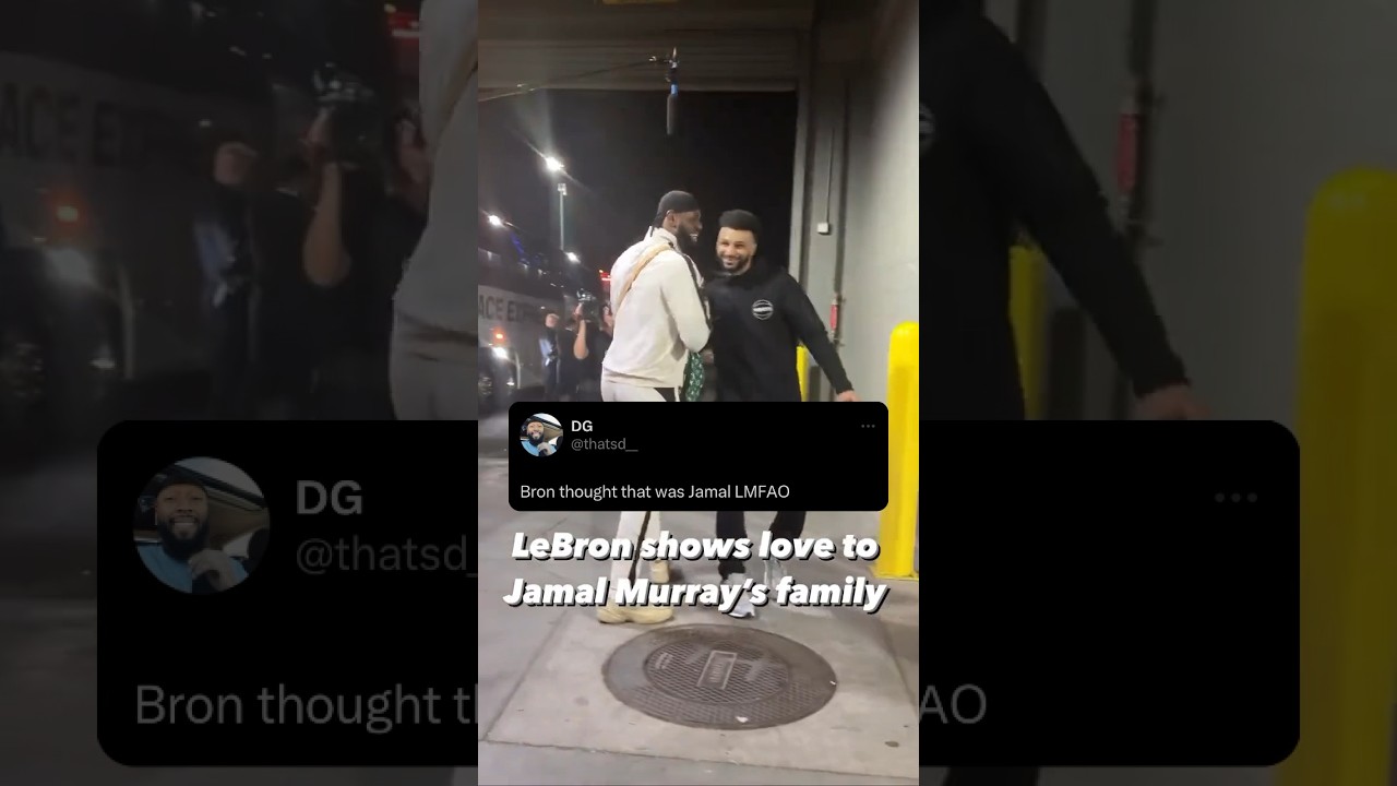 LeBron meets up with Jamal Murray’s family after the game 😂