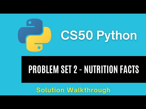 CS50 Python 2025 – Problem Set 2: Nutrition Facts | Full Solution