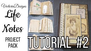Tutorial 2 Junk Journal Life Notes Project Pack Vectoria Designs