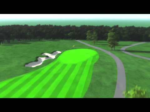 3D flyover animated Golf course hole. - YouTube