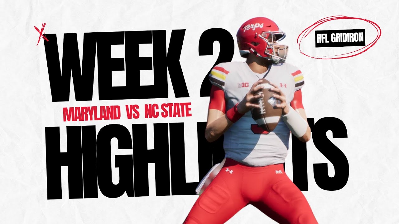 Maryland vs NC State Highlights | RFL Gridiron Season 1 Week 2 - YouTube
