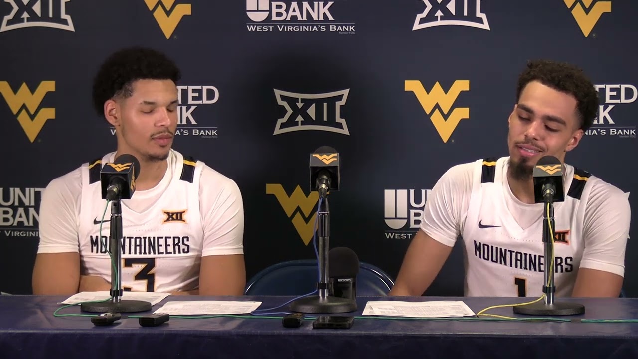BlueGoldNews.com: WVU Mens Basketball Tre Mitchell Emmitt Matthews Jr MSM Postgame 11/7/22