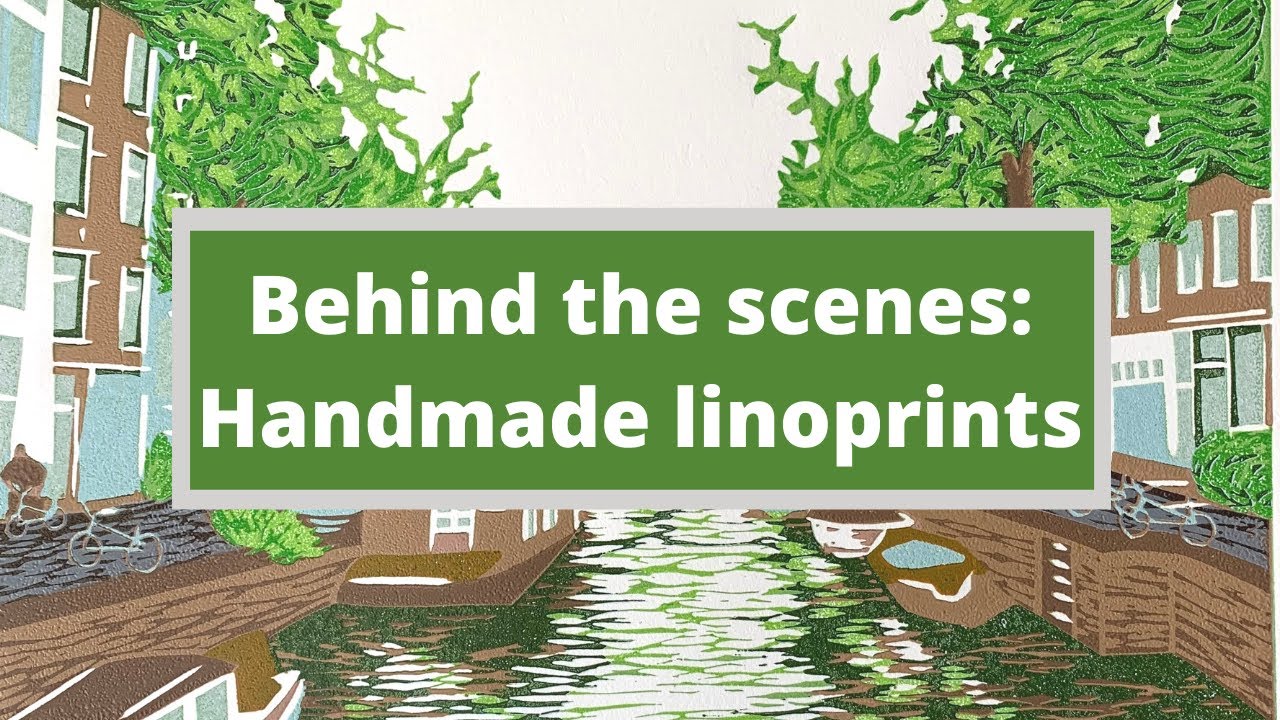 Behind the scenes of the handmade linoprint process