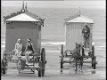 Ostende, cabines de bain, bord de mer, sonore, 1929, Belgique