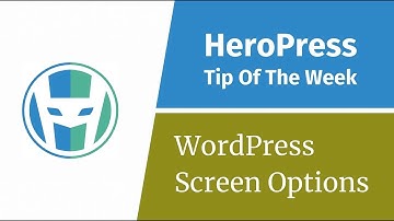 WordPress Screen Options