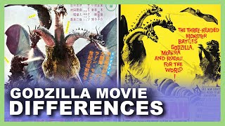 Ghidorah, the Three-Headed Monster (1964) Differences