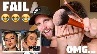 Boyfriend Guides Me Through a Makeup Tutorial | Katya Constantine