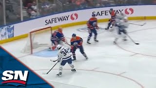 Matthews Opens Scoring Just 27 Seconds In Off Beauty Cross-Ice Feed From Marner vs. Oilers