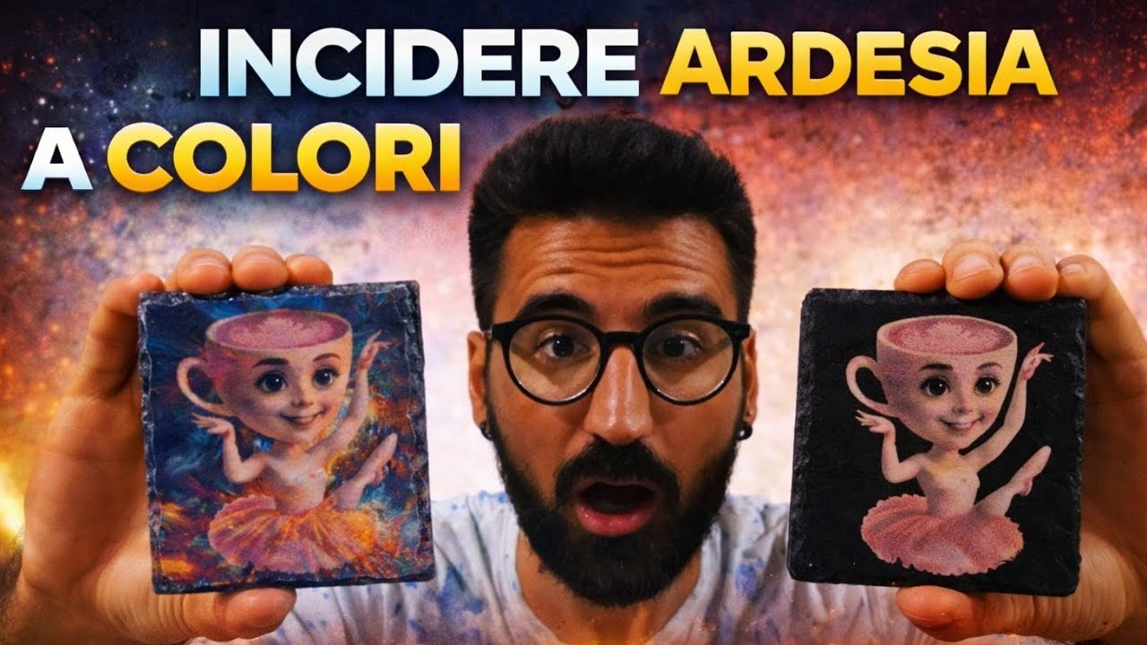 INCISIONE SU ARDESIA COLORATA CON LASER DIODO - Risultati Sorprendenti!
