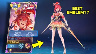 FROM NOOB TO PRO?? EMBLEM AND BUILD REVEAL !! FANNY HYPER CARRY TEAM IN RANKED GAME - MLBB