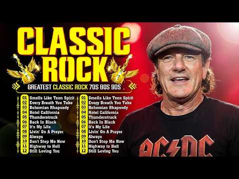 Aerosmith, Bon Jovi, AC/DC, Metallica, Nirvana, Queen 🔥 Classic Rock Songs 70s 80s 90s Full Album