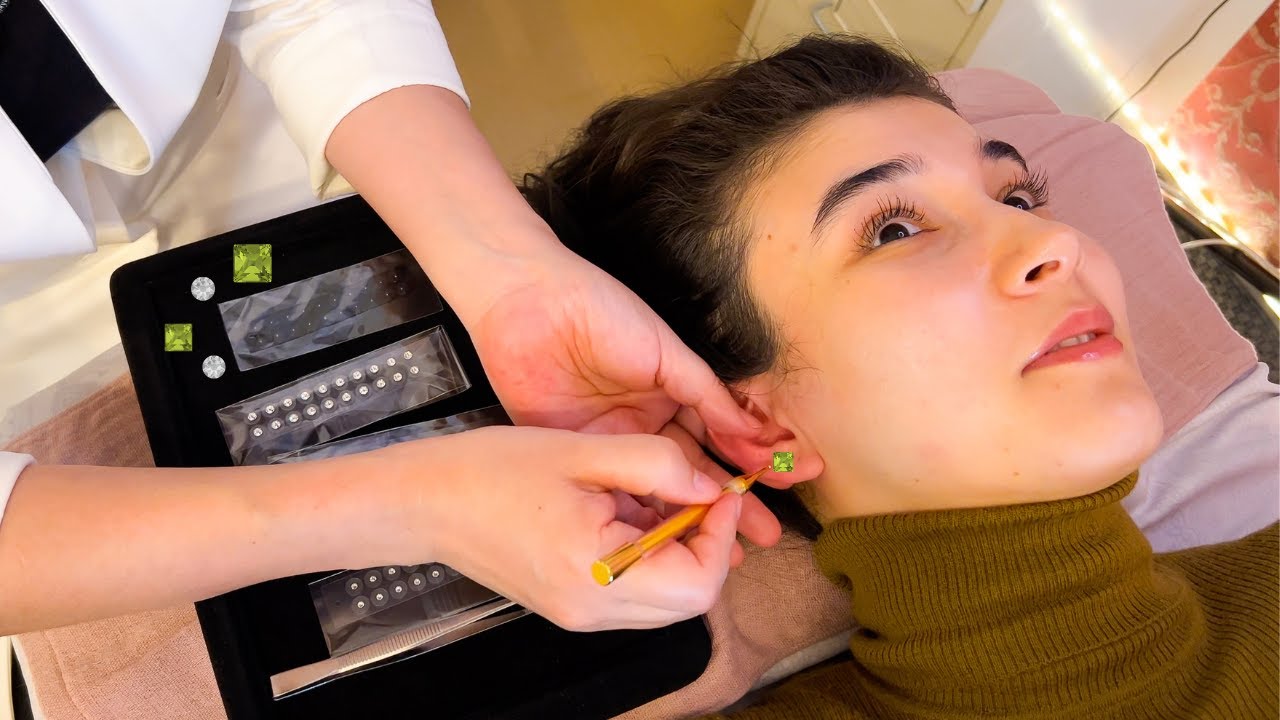 ASMR SPECIAL EAR MASSAGE and EAR ACUPRESSURE SEEDS in Osaka, Japan (soft spoken)