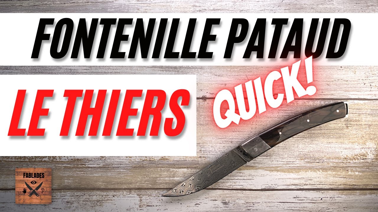 Fontenille Pataud Le Thiers Nature Pocketknife. Damascus, Mammoth Pulp . Fablades Quick Review