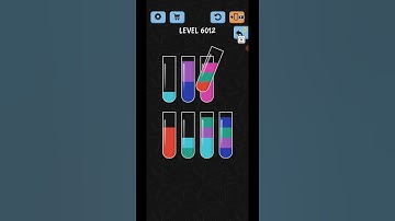 Water Color Sort Level 6012 Gameplay WalkThrough Solution