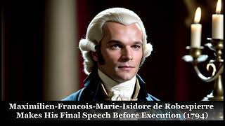 Maximilien Francois Marie Isidore de Robespierre Makes His Final Speech Before Being Executed