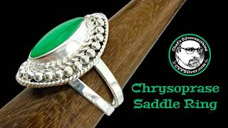 Intermediate Project:  Chrysoprase Saddle Ring