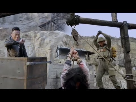 فيلم مناهض لليابان صبي كونغ فو يقتحم سجن ا للجيش الياباني ويهزم  جندي ياباني