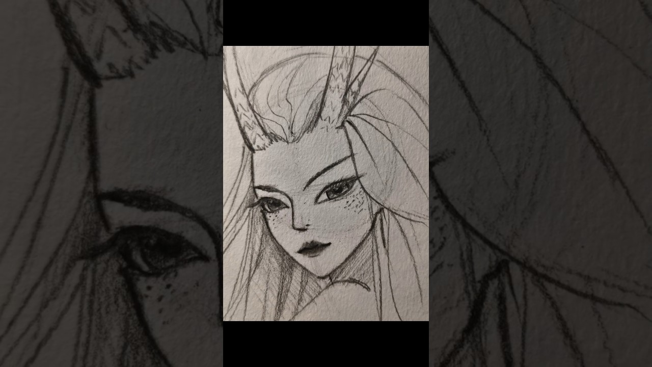 Anime sketch drawing art 