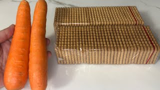 2 Havuç 😱2 Paket Bisküvi Ile 12 Ki̇şi̇li̇k Tatlı Yaptım.💁🏻‍♀️Az Malzemeli Ve İnanılmaz Kolay