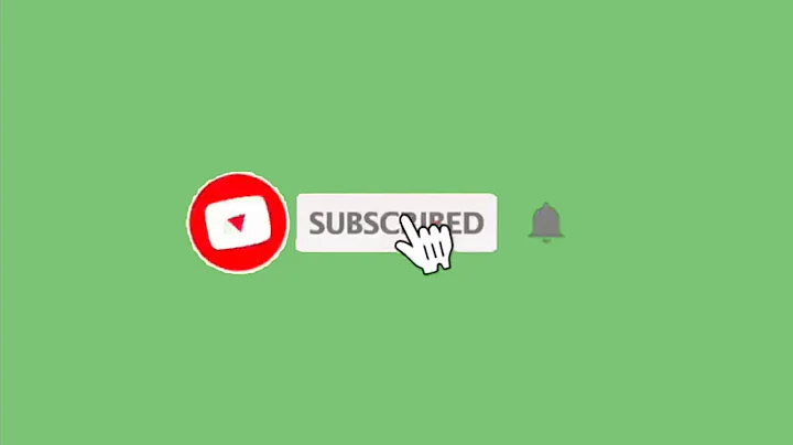 Subscribe button with notification bell - Green screen
