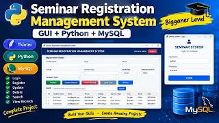 Student Seminar Registration form Tkinter + Python + MySQL.....