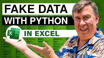 Excel Easy Fake Data From Python In Excel - Episode 2660