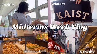 Midterms Week Vlog, Unboxing KAIST Merch, Movies & Citybiking📚✨ | KAIST exchange vlog