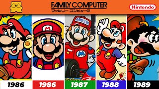 Super Mario Famicom Games Evolution 1986-1989